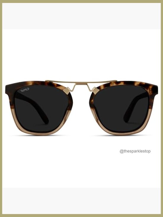 Oversized Polarized Sunglasses with Acetate Frame and Metal Bridge main image 4